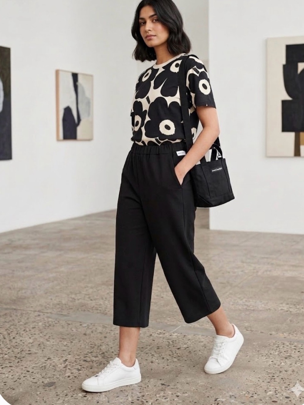 Marimekko Cropped Pull On Minimalist Pants Size 46 US XL